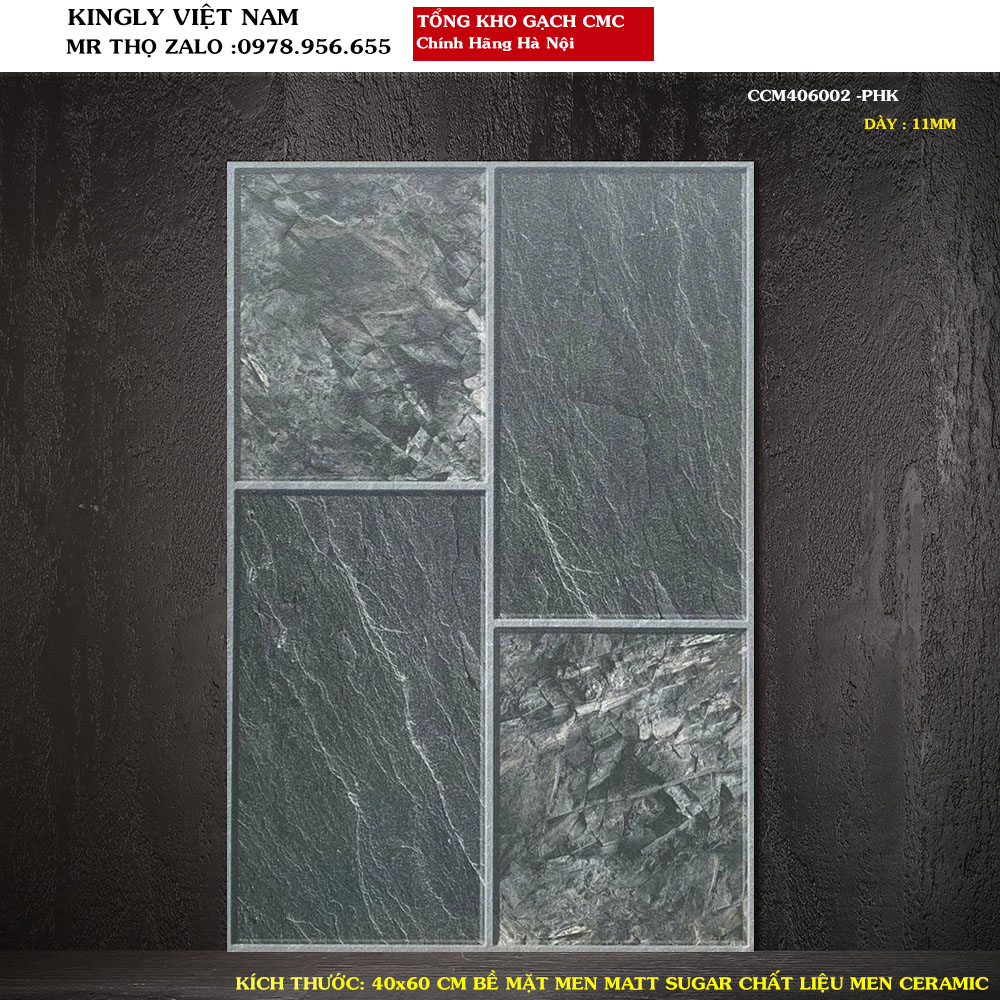 Gạch lát sân vườn 40x60 cm CMC CCM406002 Loại A